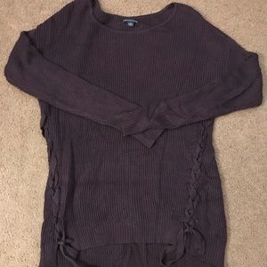 American Eagle Lace Up Sweater